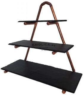 Trojposchodový servírovací stojan INDUSTRIAL