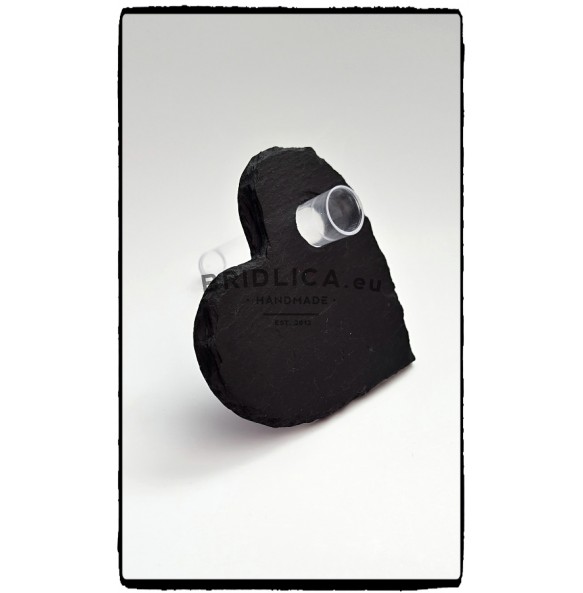 Slate mini vase - heart 10x10 cm - Home Accessories