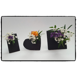 Slate mini vase - square 10x10 cm