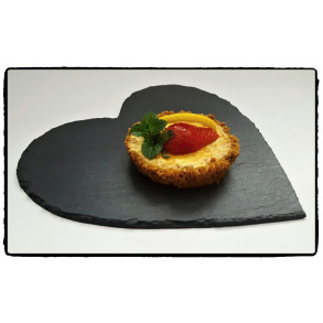 Slate Serving Plate "HEARTH" 19x19 cm type A.