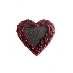 Odrôtované srdce z bridlice, 10 x 10 cm, typ I.