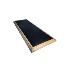 Rectangle Slate Platter With Decorative Silver Handle 50x11 cm