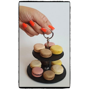 2 - Tier Rounded Slate Cake Stand EXTRA MINI 14x14x14 cm