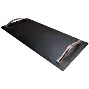 Rectangle Slate Platter With Silver Handle 50x18 cm