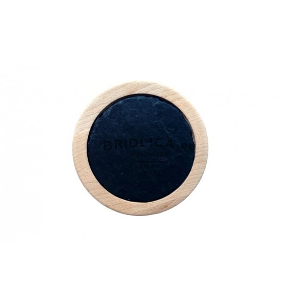 Beech Wood Saucer Eith Slate Plate 1 piece,  Ø 14 cm - NEW PRODUCTS