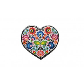 Slate Saucer, decorate heart, 1 piece, 15x16 cm