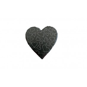 Slate Saucer, heart, 1 piece, 12x12 cm type A.