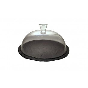 Slate Serving Plate With Glass Cover Ø 34 cm type D.