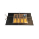 Slate Serving Plate + Special  Stainless Steel Knifes for Cutting Cheese 40x25 cm type C. 