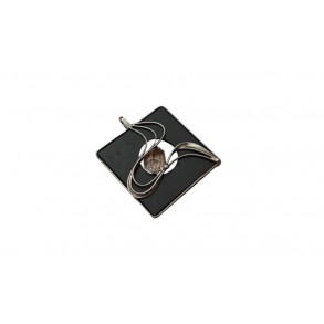 Slate pendant with "marble diamond" mineral