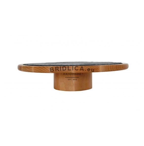 Stojan s podnosom z bukového dreva s kruhovou bridlicovou doskou Ø 33 cm typ B. - Stojany